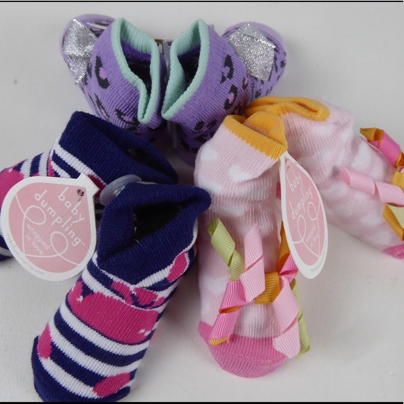 Baby Dumpling Infant Girls Socks Set Hearts NWT - Picture 8 of 13